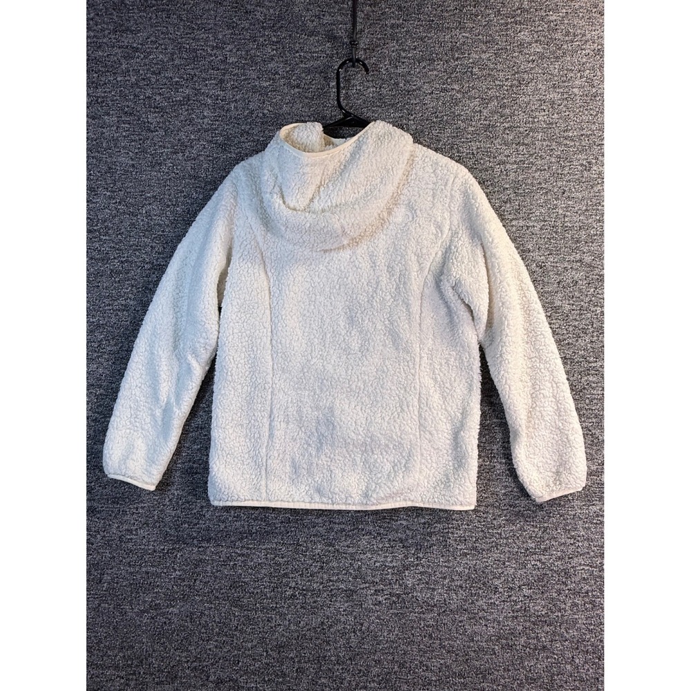 The North Face Girls Osito Full Zip Fleece Jacket White XL 18 High Pile Soft - Picture 2 of 9